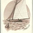 Victorian Trade Card for The Bay State Clothing Company With Sailboat