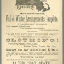 Victorian Trade Card for The Bay State Clothing Company With Sailboat