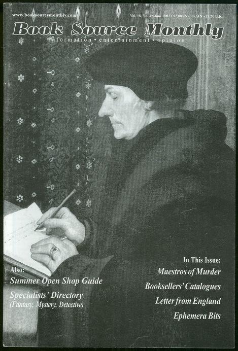 Book Source Monthly Magazine June 2002 Maestros of Murder Hammett Chandler