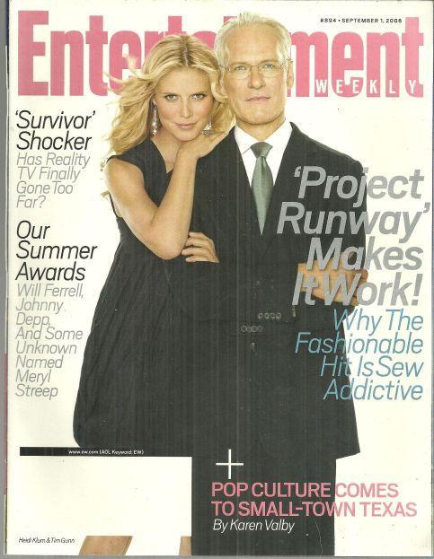 Entertainment Weekly Magazine September 1, 2006 Project Runway on Cover
