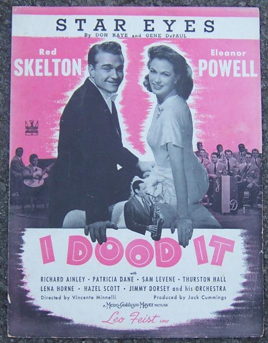 Star Eyes From I Dood It Starring Red Skelton 1943 Sheet Music