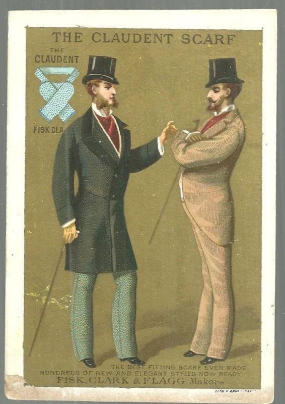Victorian Trade Card For The Claudent Scarf The Best Fitting Scarf Ever Made