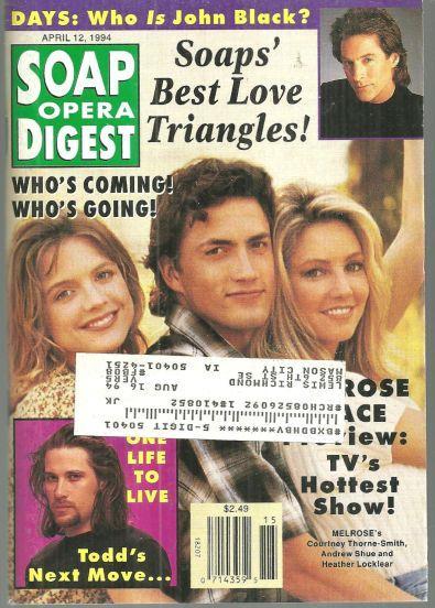 Soap Opera Digest Magazine April 12, 1994 Melrose Place on the Cover