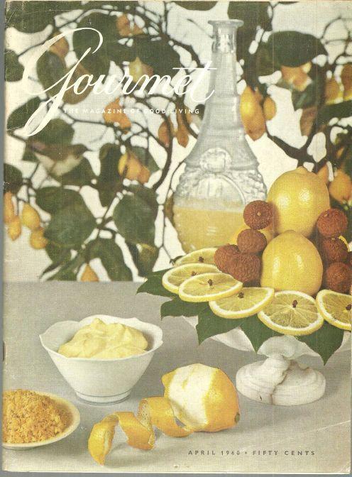 Gourmet Magazine April 1960 Easter in Italy, Herb Garden, Shad, Lemon Aids