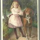 Victorian Trade Card for Dr. D. Jayne's Tonic Vermifuge with Girl and Her Dog