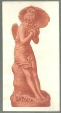 Victorian Trade Card for Sapolio with Terra-Cotta Statuette Ange Dechu