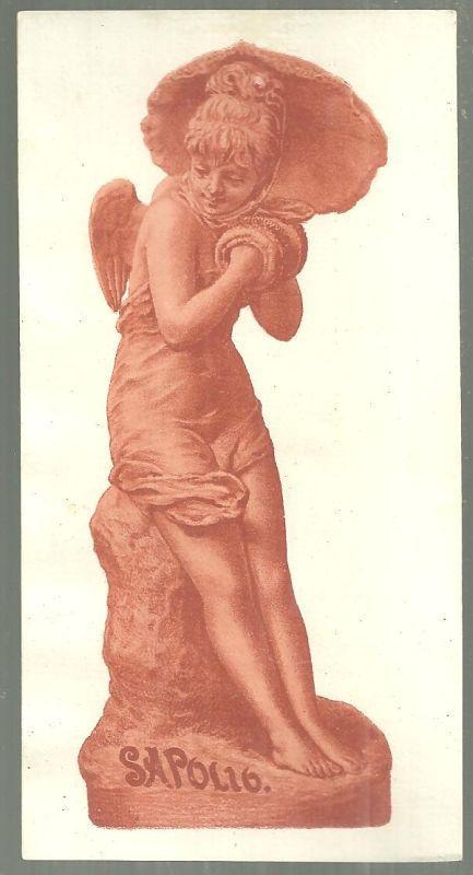 Victorian Trade Card for Sapolio with Terra-Cotta Statuette Ange Dechu