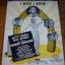 I Wish I Knew Diamond Horseshoe Betty Grable and Dick Haymes 1945 Sheet Music