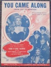 You Came Along Sung by Helen Forrest in the Movie 1945 Sheet Music