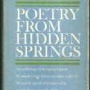 Poetry From Hidden Springs Edited by Paul Jordan-Smith 1962 1st edition with DJ