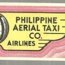 Vintage Label for Philippine Aerial Taxi Co. , Airlines