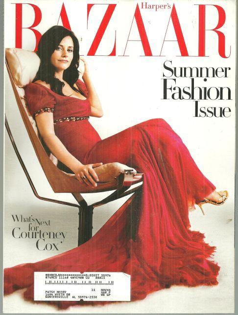 Harper's Bazaar Magazine May 2004 Special Summer Fashion Issue Courteney Cox