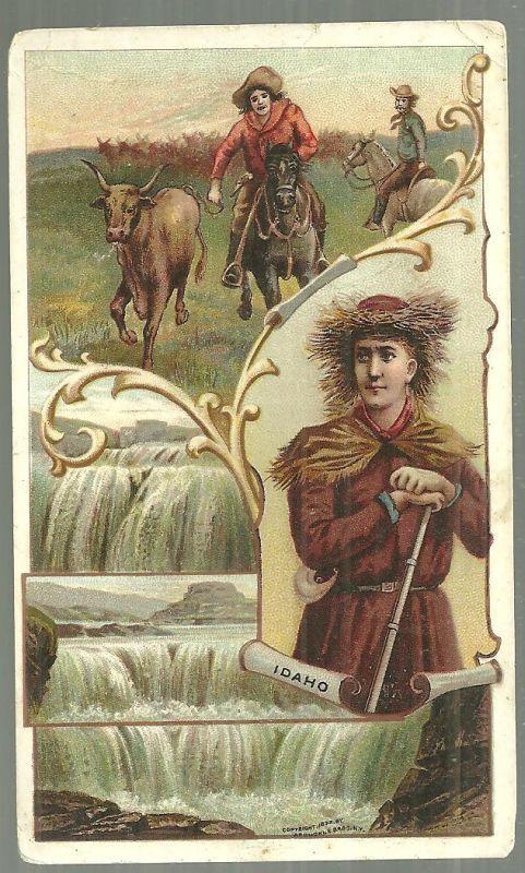 Victorian Trade Card for Arbuckle Bros. Coffee with Idaho