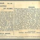 Victorian Trade Card for Arbuckle Bros. Coffee with Idaho