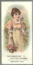 Victorian Card for The Brockton Shutter Worker with Lovely Lady