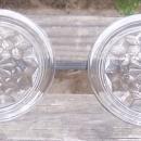 Pair of Vintage American Fostoria Clear Glass Coasters