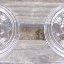 Pair of Vintage American Fostoria Clear Glass Coasters