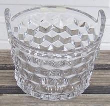 Vintage American Fostoria Clear Glass Ice Bucket
