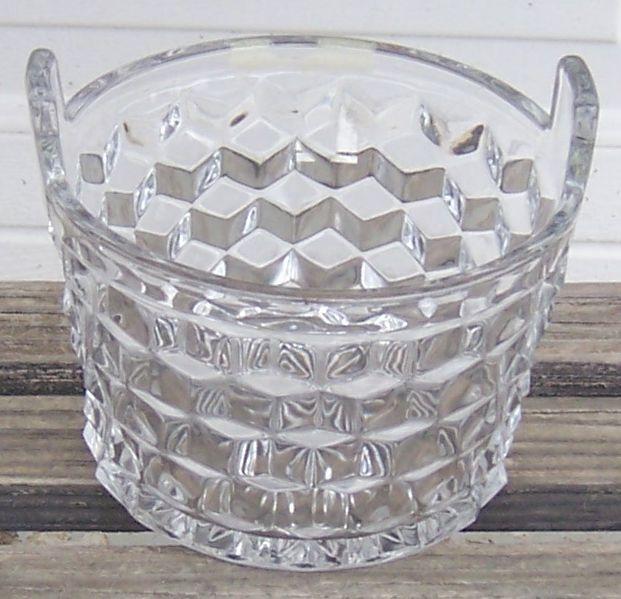 Vintage American Fostoria Clear Glass Ice Bucket