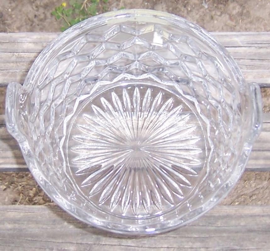 Vintage American Fostoria Clear Glass Ice Bucket