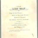 Victorian Trade Card for Acme Soap with Flower Boat and Poem