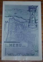 Vintage World War II Menu for Manhattan Cafe, Lewiston, Idaho 1943