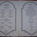 Vintage Menu for Columbia River Court, Columbia River Gorge, Hood River, Oregon