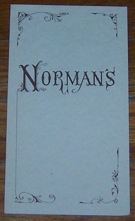 Vintage Menu for Norman's, College and Alcatraz, Berkeley, California