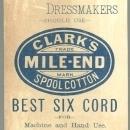 Victorian Trade Card for Clark's Mile End Spool Cotton with The Linnet Poem
