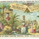 Victorian Trade Card for Thurbers' Spices with The Queen of Sheba