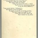 Victorian Trade Card for Willimantic Thread with Baby Holding Chalk Board w/Poem