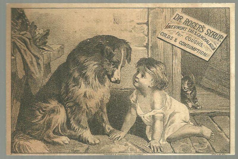 Victorian Trade Card for Dr. Roger's Compound Syrup Liverwort With Adoration