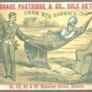 Victorian Card for Union Web Hammock with Lovely Lady Lounging in a Hammock