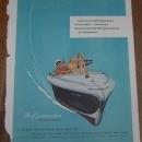 1947 Holiday Magazine Color Advertisement for Commodore De Luxe Runabout Boat