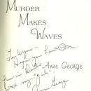 Murder Makes Waves a Southern Sisters Mystery Signed by Anne George 1997 1st DJ