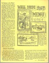 Vintage Menu for Wall Drug, Wall, South Dakota 1972 With History and Map