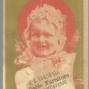 Victorian Trade Card for J. E. Cardwell Reliable Furniture with Cute Baby