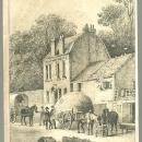 Victorian Trade Card for Domestic Sewing Machine with Rural Village Landscape