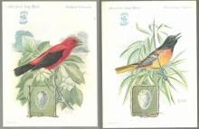 Lot of Two Victorian Trade Cards Singer Sewing Machine Song Birds Series