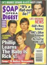 Soap Opera Digest July 17, 2001 Guiding Light, Phillip Learns the Baby is Rick's