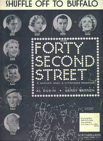 Shuffle Off to Buffalo from Forty Second Street 1932 Sheet Music