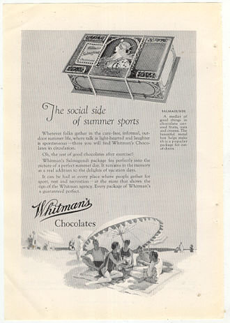 Whitman Chocolates 1926 Advertisement