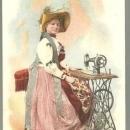 Victorian Trade Card for Singer Sewing Machine with Florentine, Italy Women