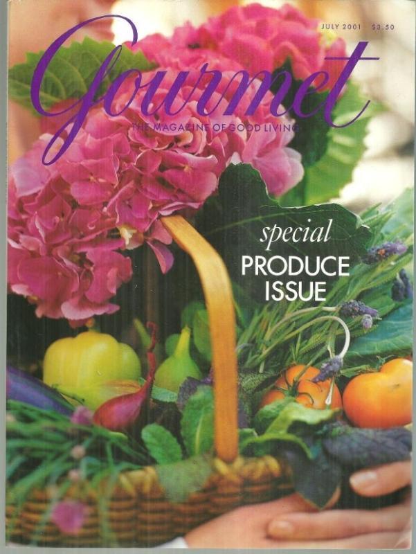 Gourmet Magazine July 2001 Special Produce Issue Family Farms/Potatoes/Cheese