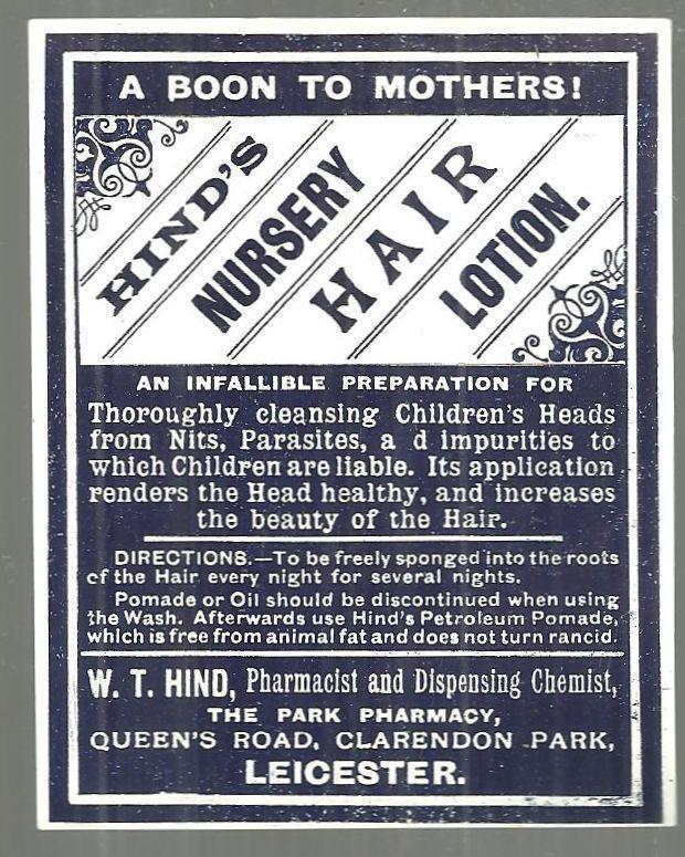 Vintage Hind's Nursery Hair Lotion Label A Boon to Mothers