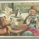 Victorian Trade Card for McLaughlin's Coffee with Two Old Ladies Enjoying Coffee