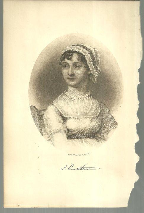Vintage Picture of Jane Austen A. W. Elson & Co Boston