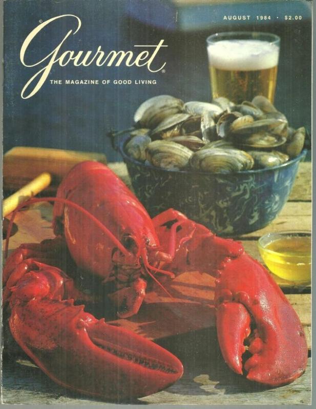 Gourmet Magazine August 1984 Lobster in the Rough/Summer Pasta/Austria/Salads