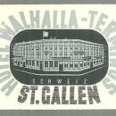 Vintage Souvenir Decal Hotel Walhalla-Terminus, St. Gallen, Switzerland