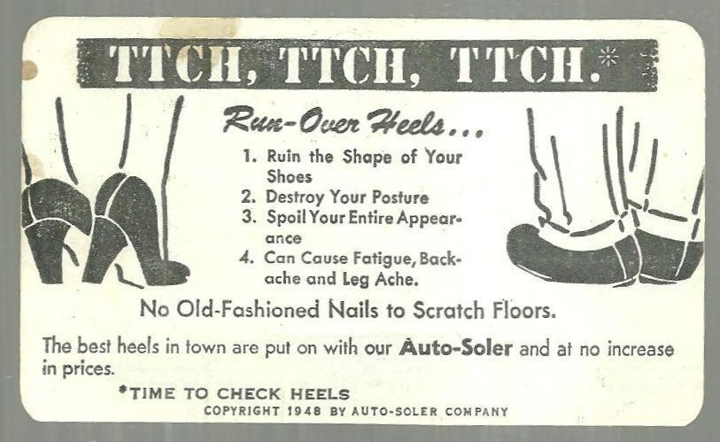 Vintage Lucky 7 Card for Al's Shoe Service, Natrona Heights, Pennsylvania